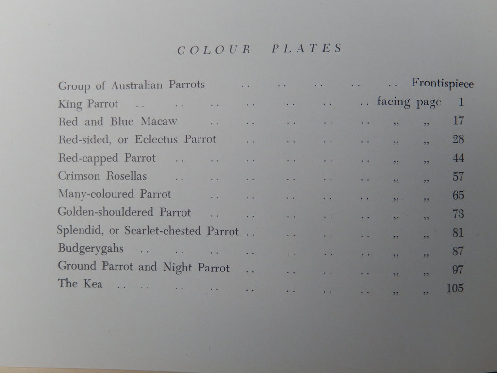 Parrots of Australasia by Charles Barrett First Edition 1949