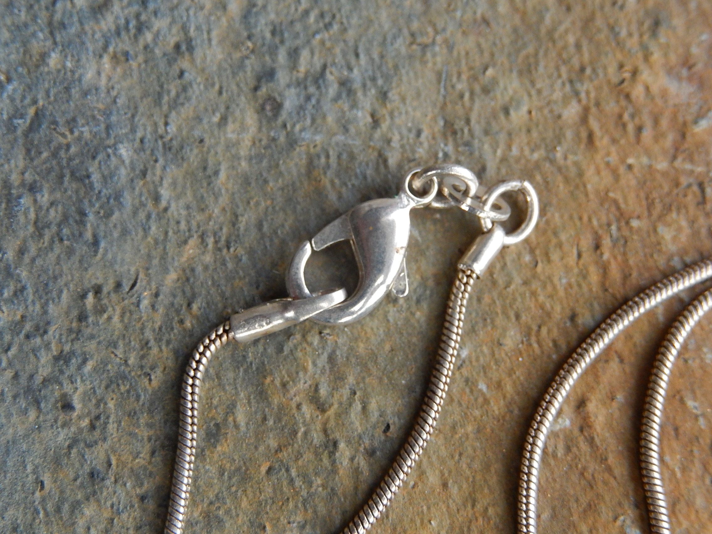 Reconstituted Amber Pendant on Sterling Silver Chain