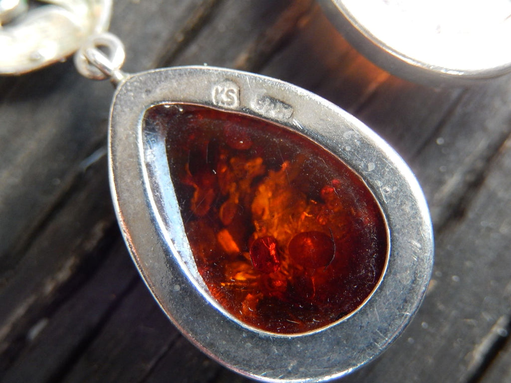 Amber & Sterling Earrings