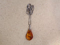 Amber Pendant on Sterling Silver Box Chain