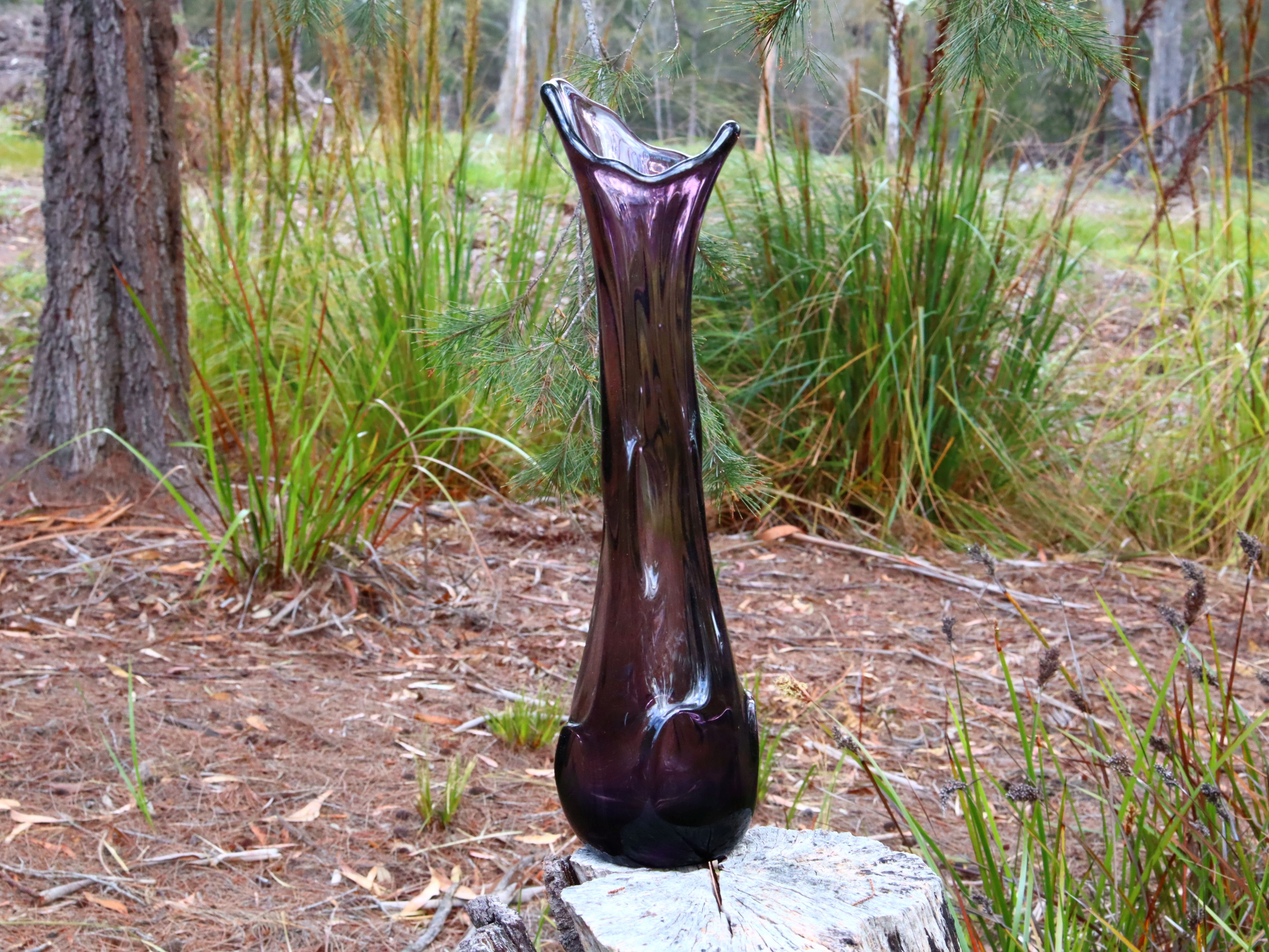 Hand Blown Amethyst Glass