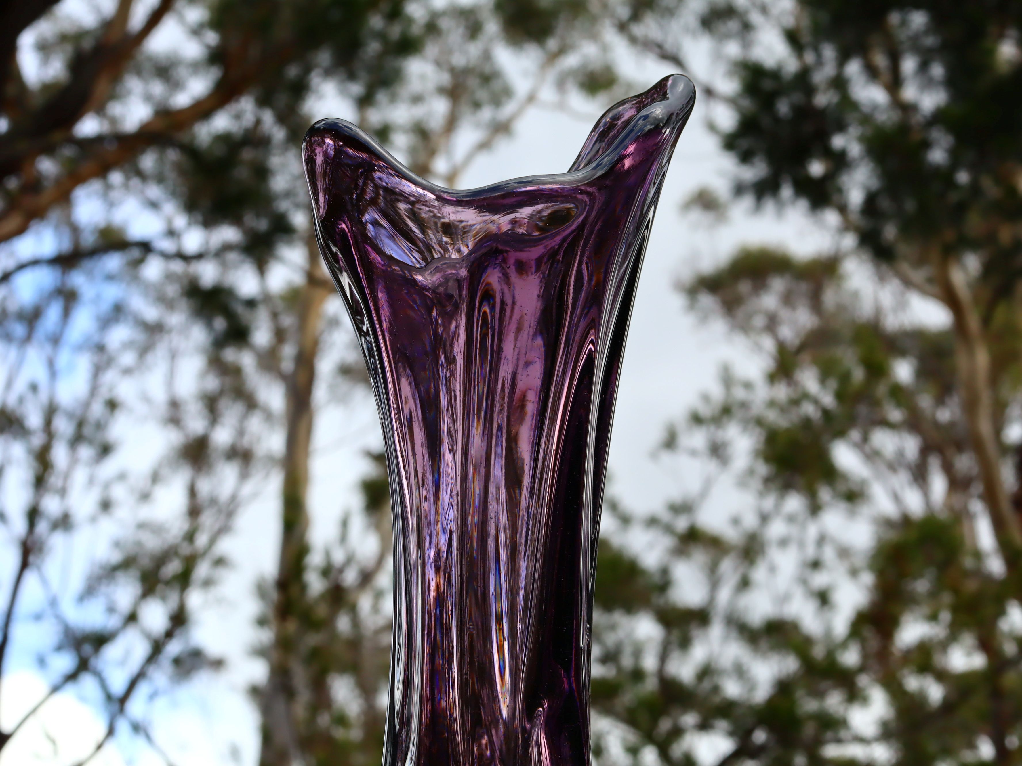 Hand Blown Amethyst Glass