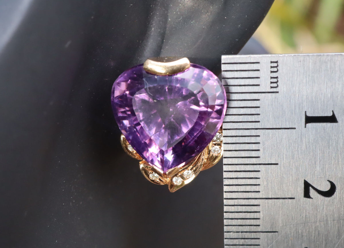 Amethyst and Diamond Earrings in 14ct