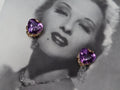 Amethyst and Diamond Earrings in 14ct