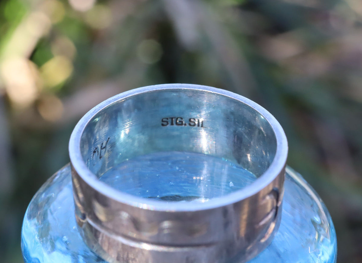 Aquarius ring in sterling