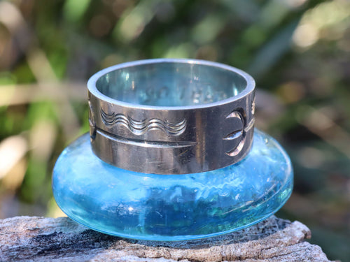 Aquarius ring in sterling