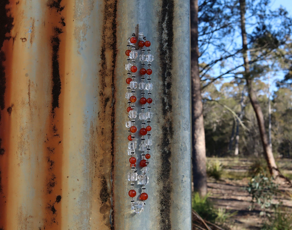 Art Deco Crystal and Carnelian Necklace