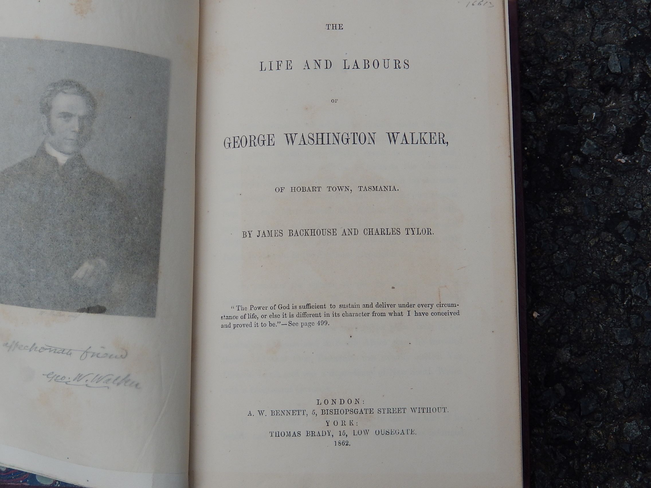 Life of G.W. Walker 1862
