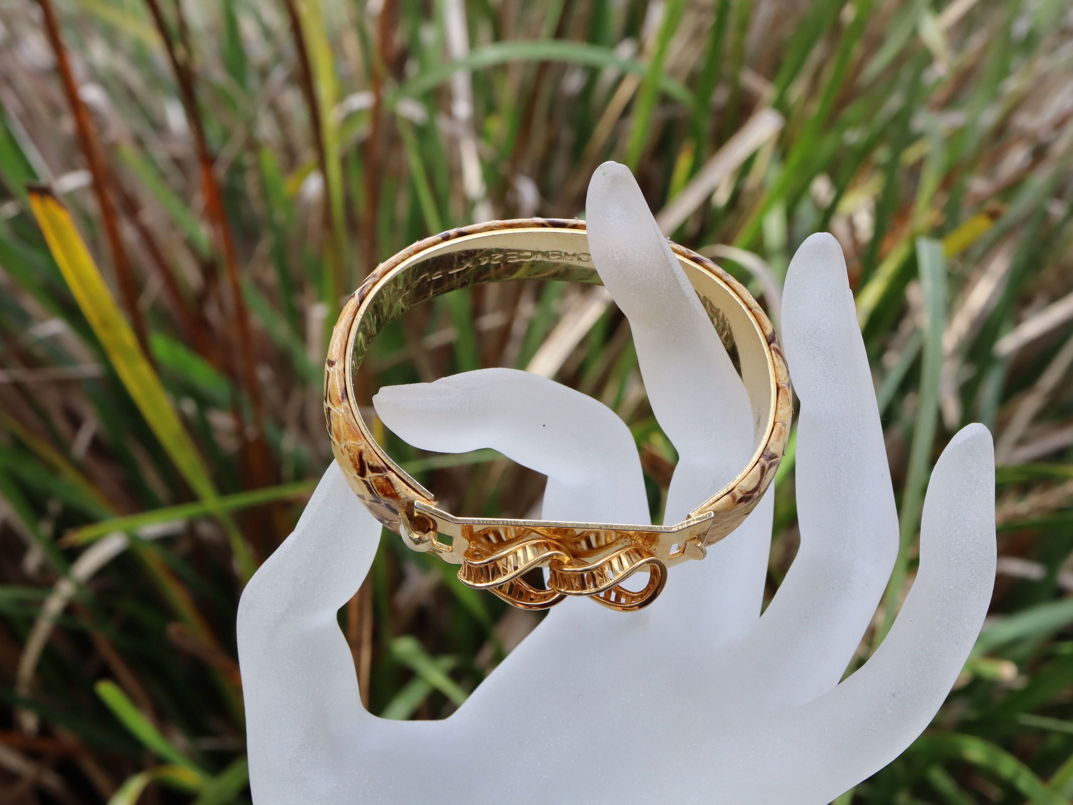 Mannelli Florence 24ct Gold Plate Snake Skin