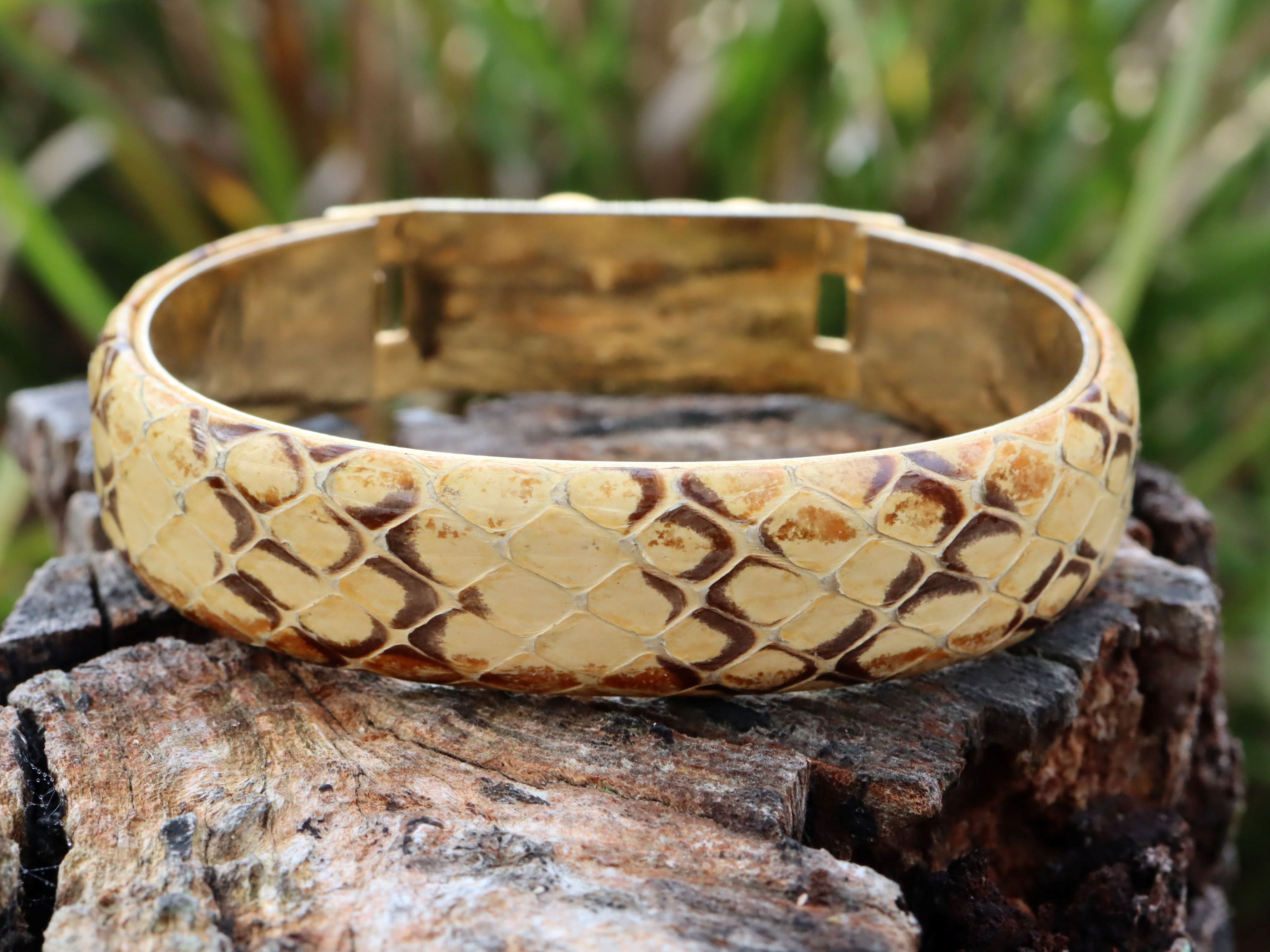 Mannelli Florence 24ct Gold Plate Snake Skin
