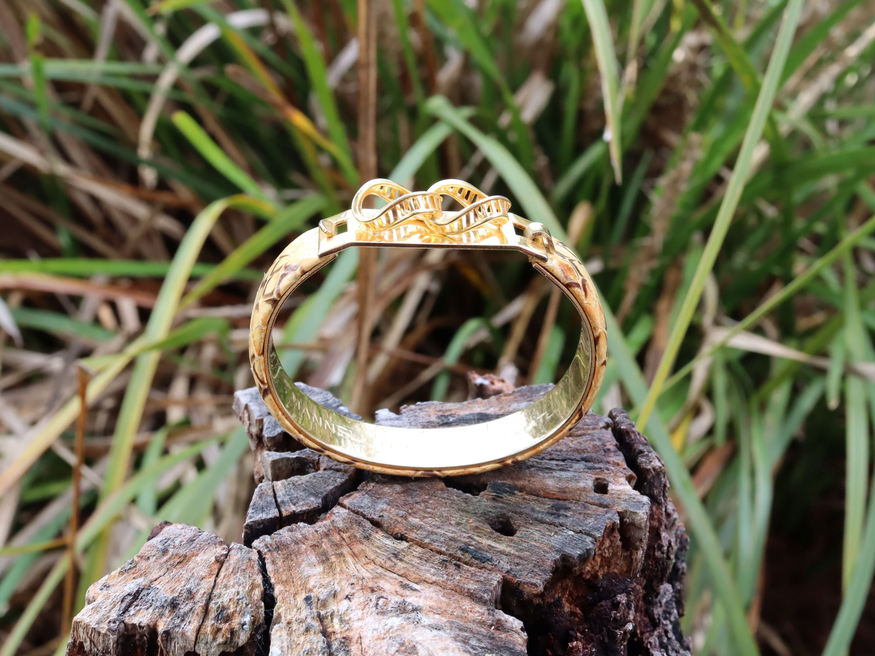 Mannelli Florence 24ct Gold Plate Snake Skin