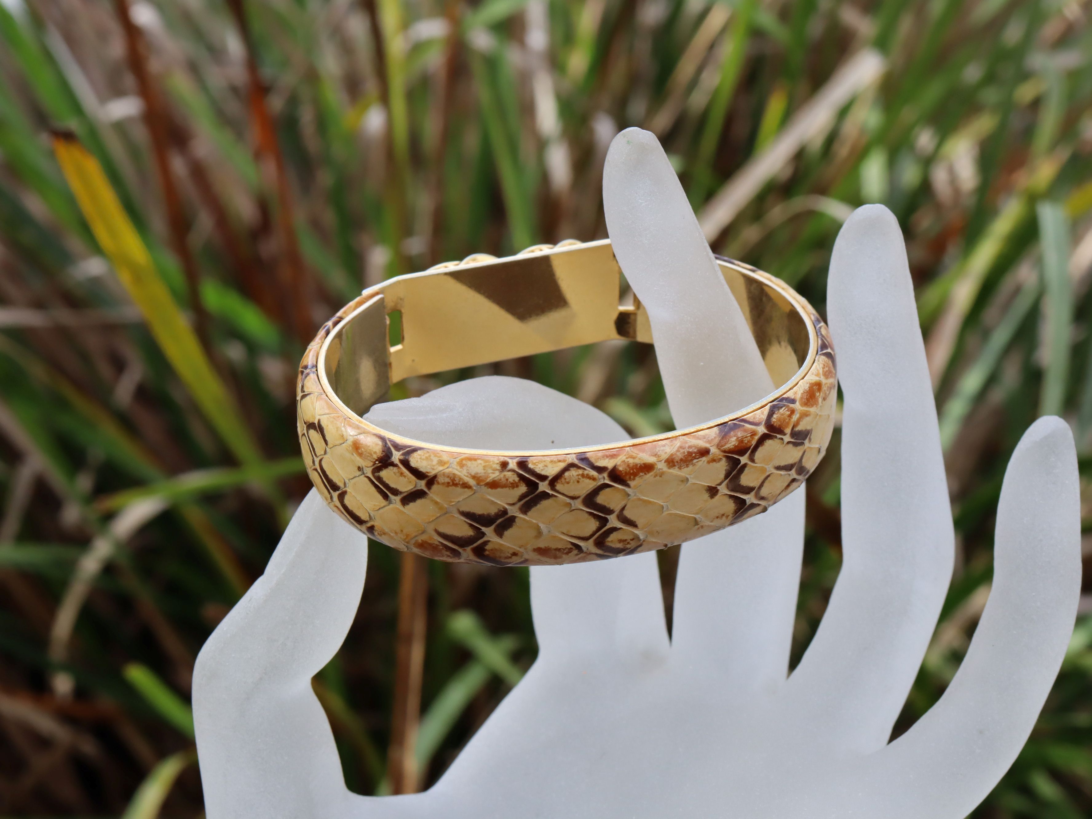 Mannelli Florence 24ct Gold Plate Snake Skin