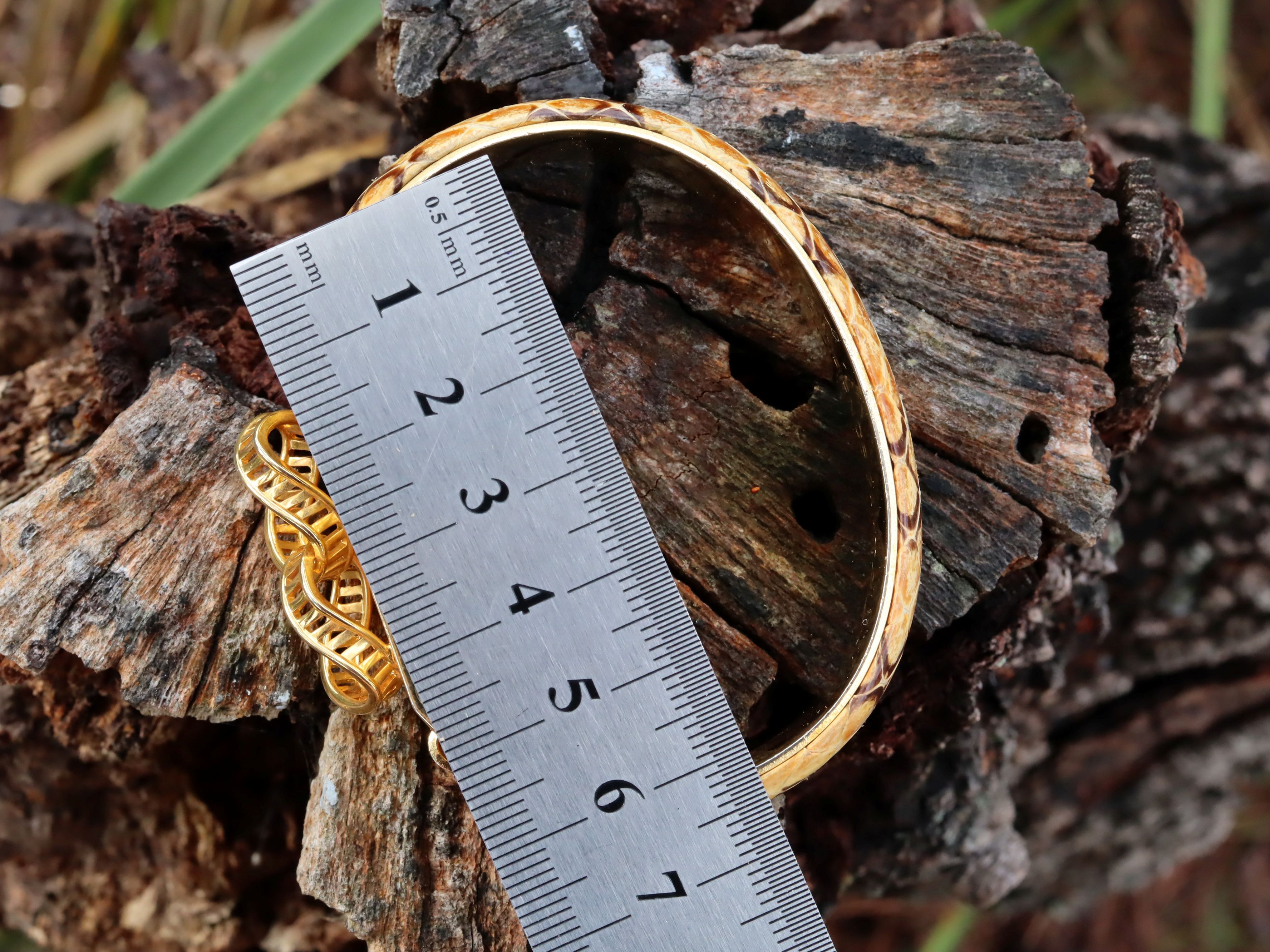 Mannelli Florence 24ct Gold Plate Snake Skin