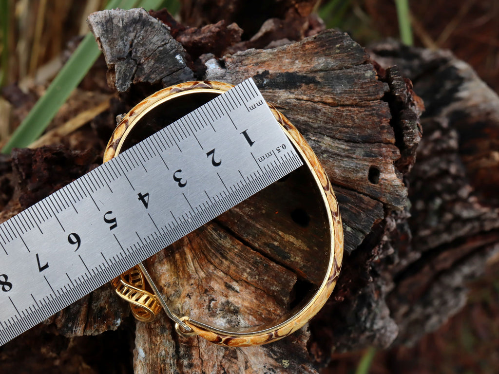 Mannelli Florence 24ct Gold Plate Snake Skin
