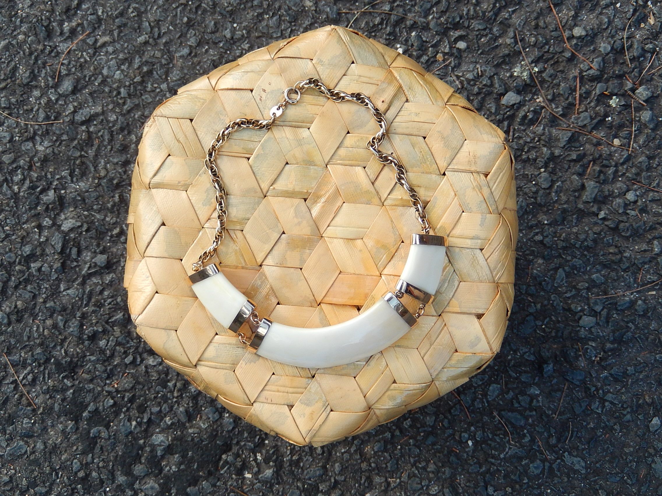 Handmade Boar's Tooth Necklace in 9ct Gold