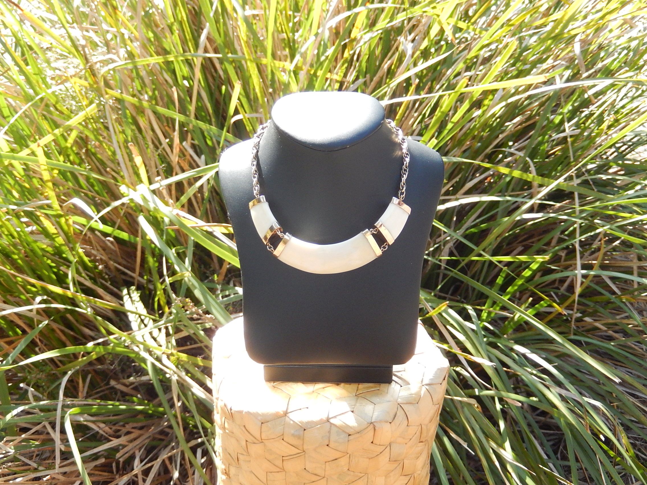 Handmade Boar's Tooth Necklace in 9ct Gold