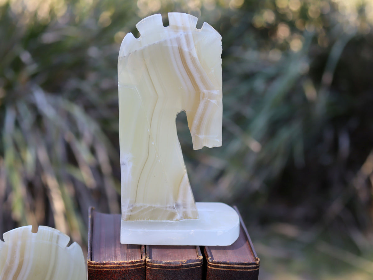 Banded Onyx Bookends