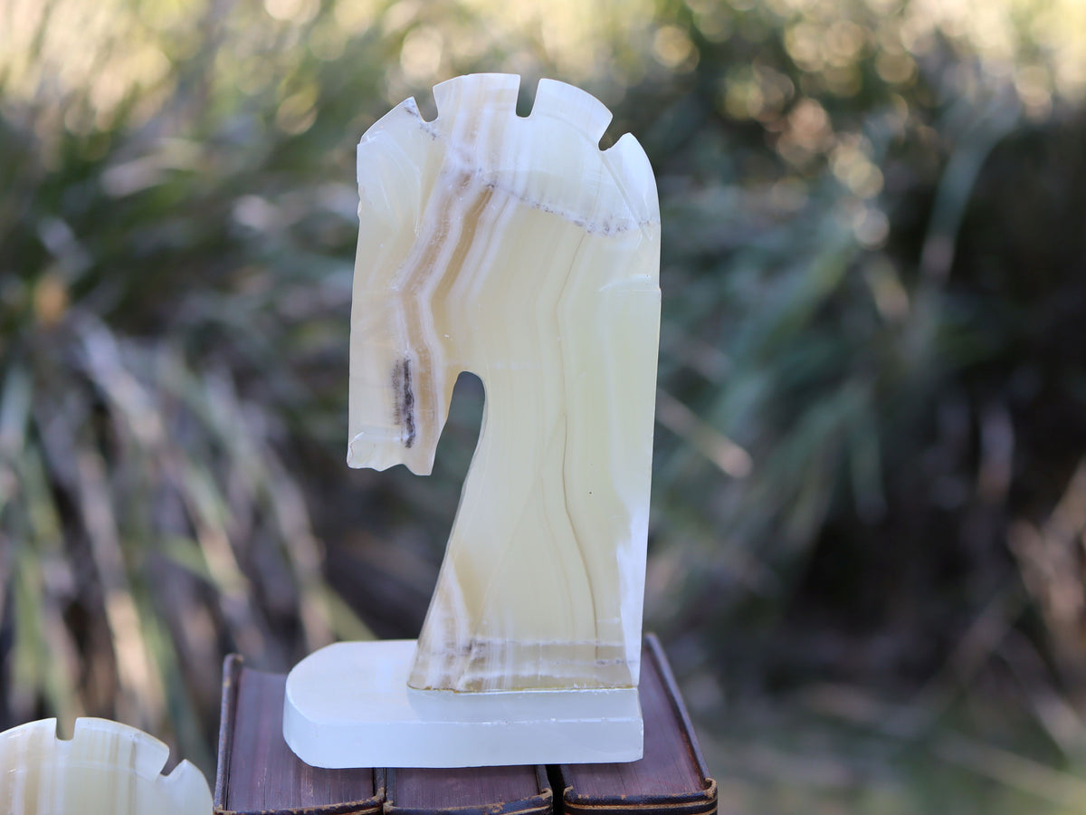 Banded Onyx Bookends