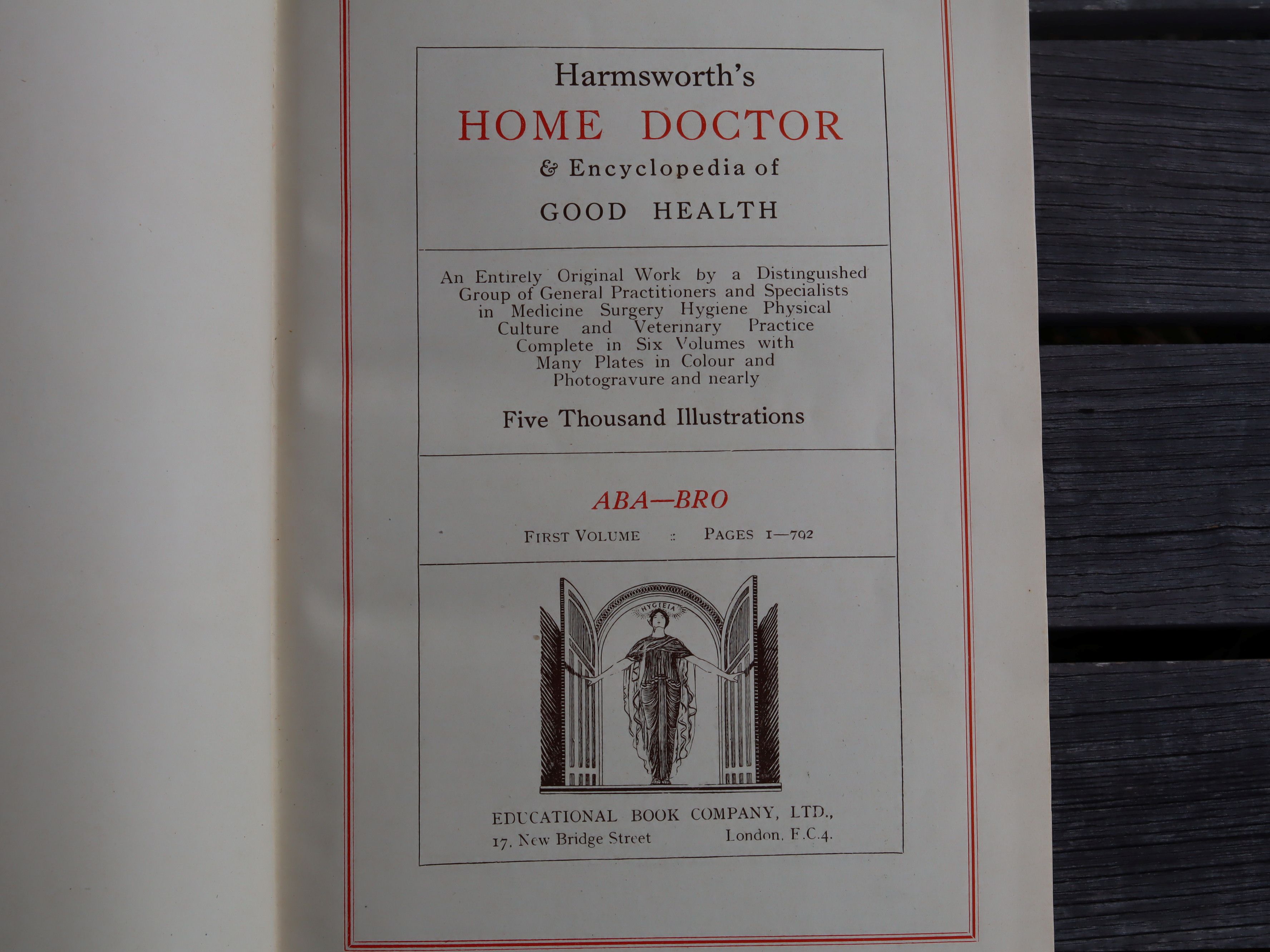 Harmsworth's Home Doctor Set of 6 c.1924