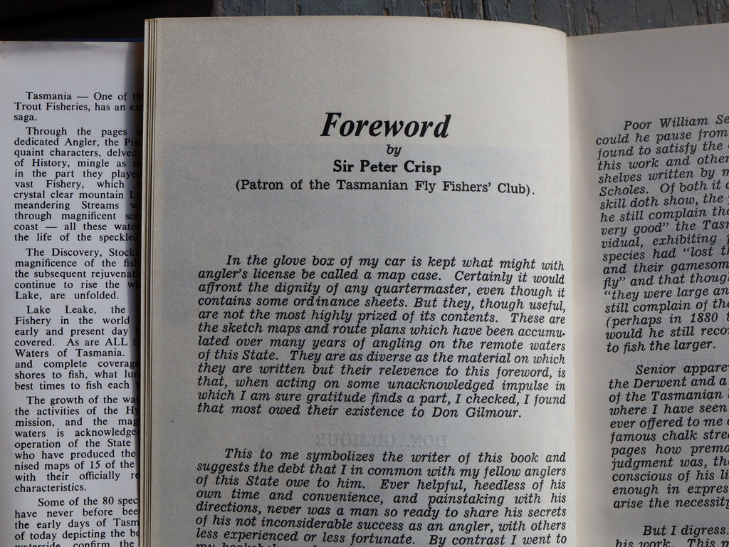 The Tasmanian Trout by Don Gilmour First Edition 1973