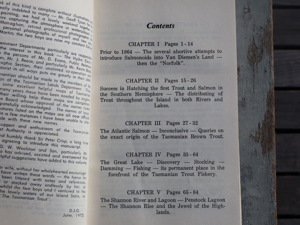 The Tasmanian Trout by Don Gilmour First Edition 1973