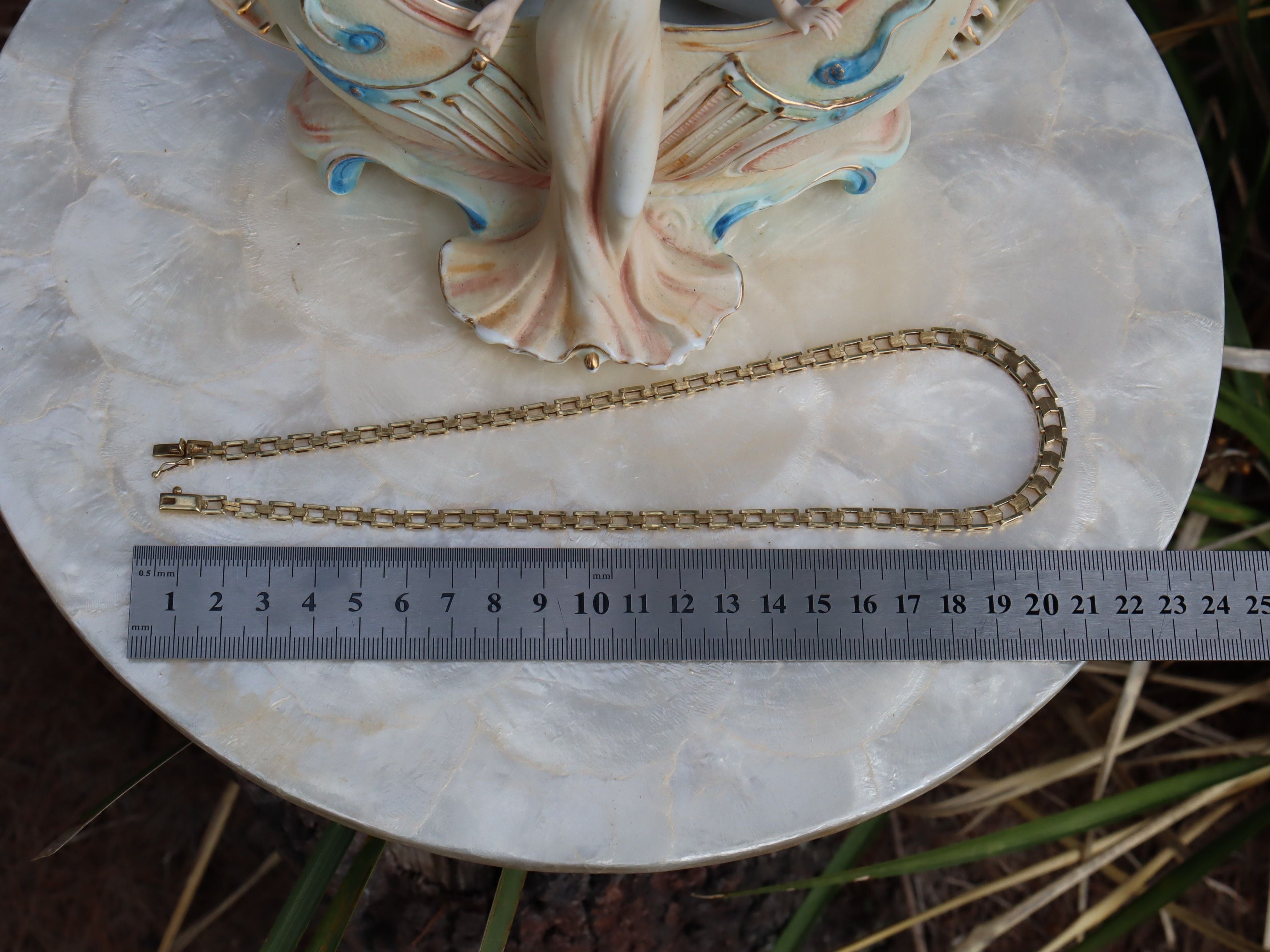 9ct Gold Italian Box Link Necklace