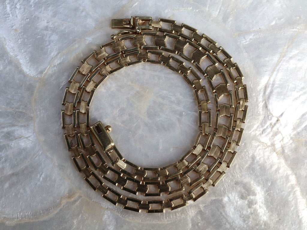 9ct Gold Italian Box Link Necklace