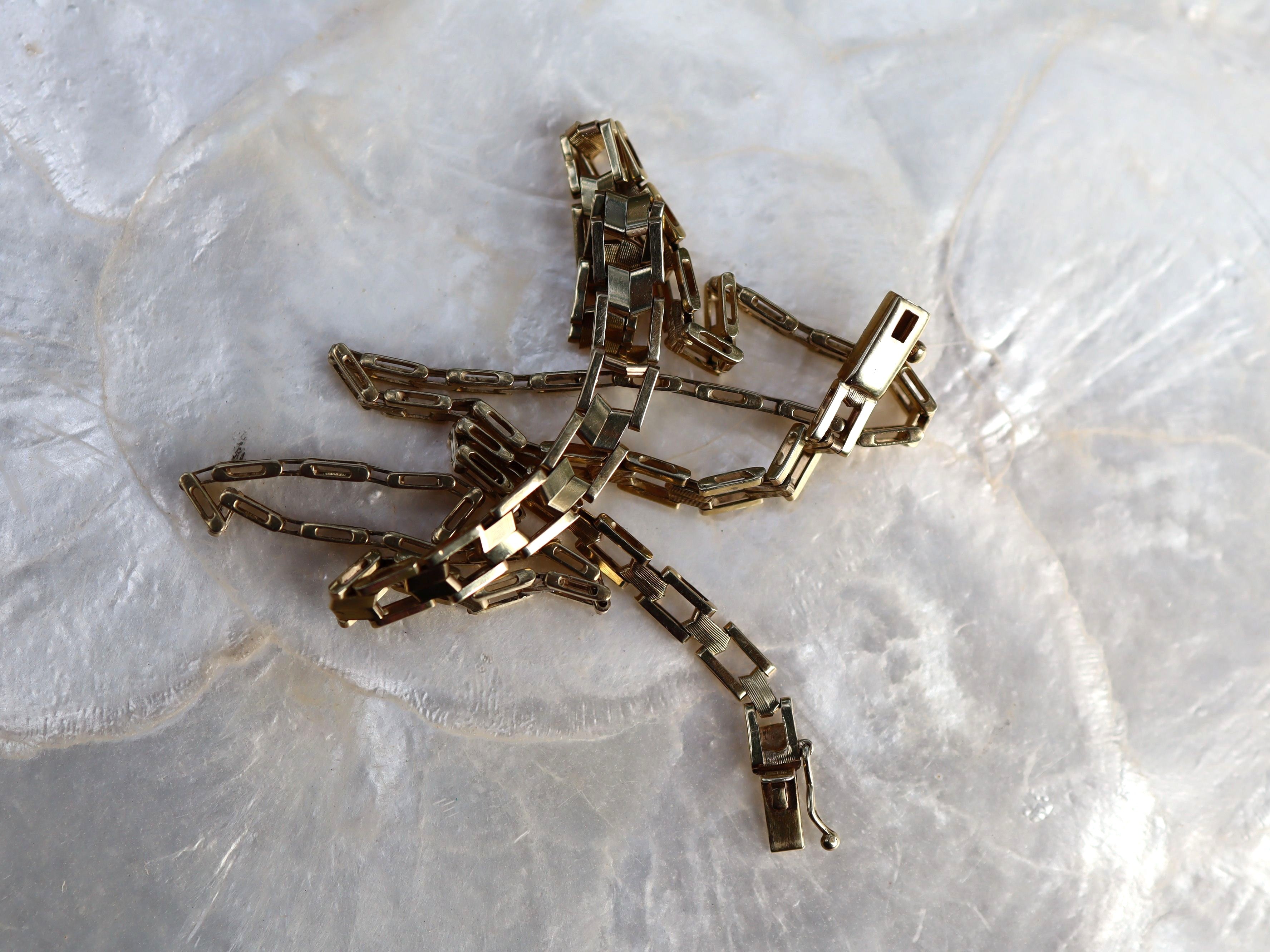 9ct Gold Italian Box Link Necklace