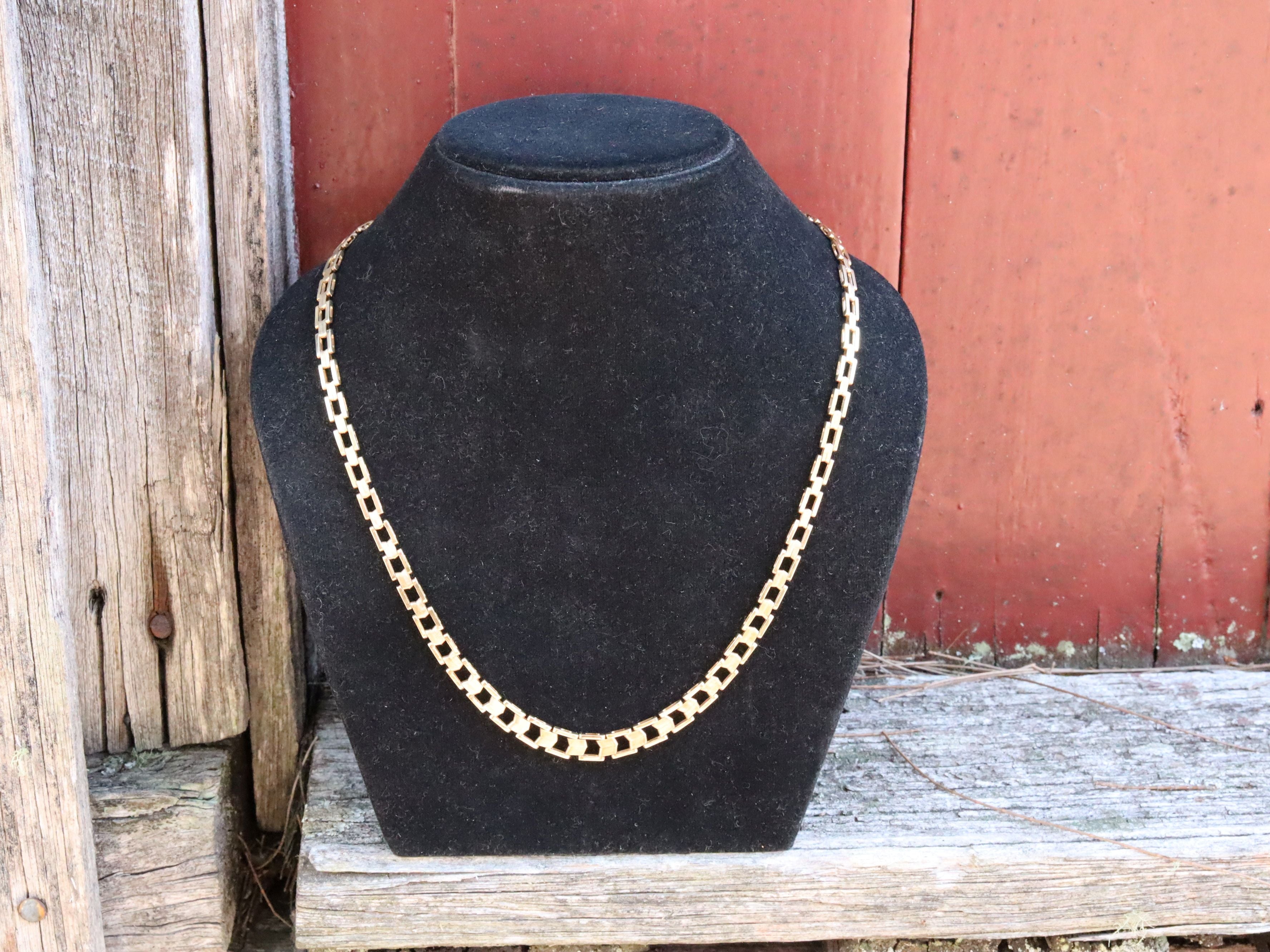 9ct Gold Italian Box Link Necklace