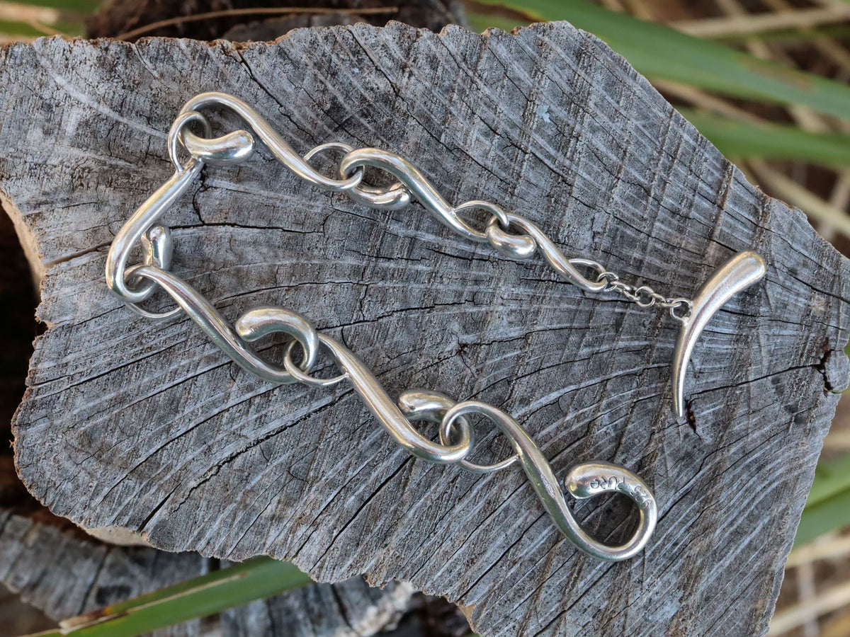 Sterling Silver Bracelet with Diamonds