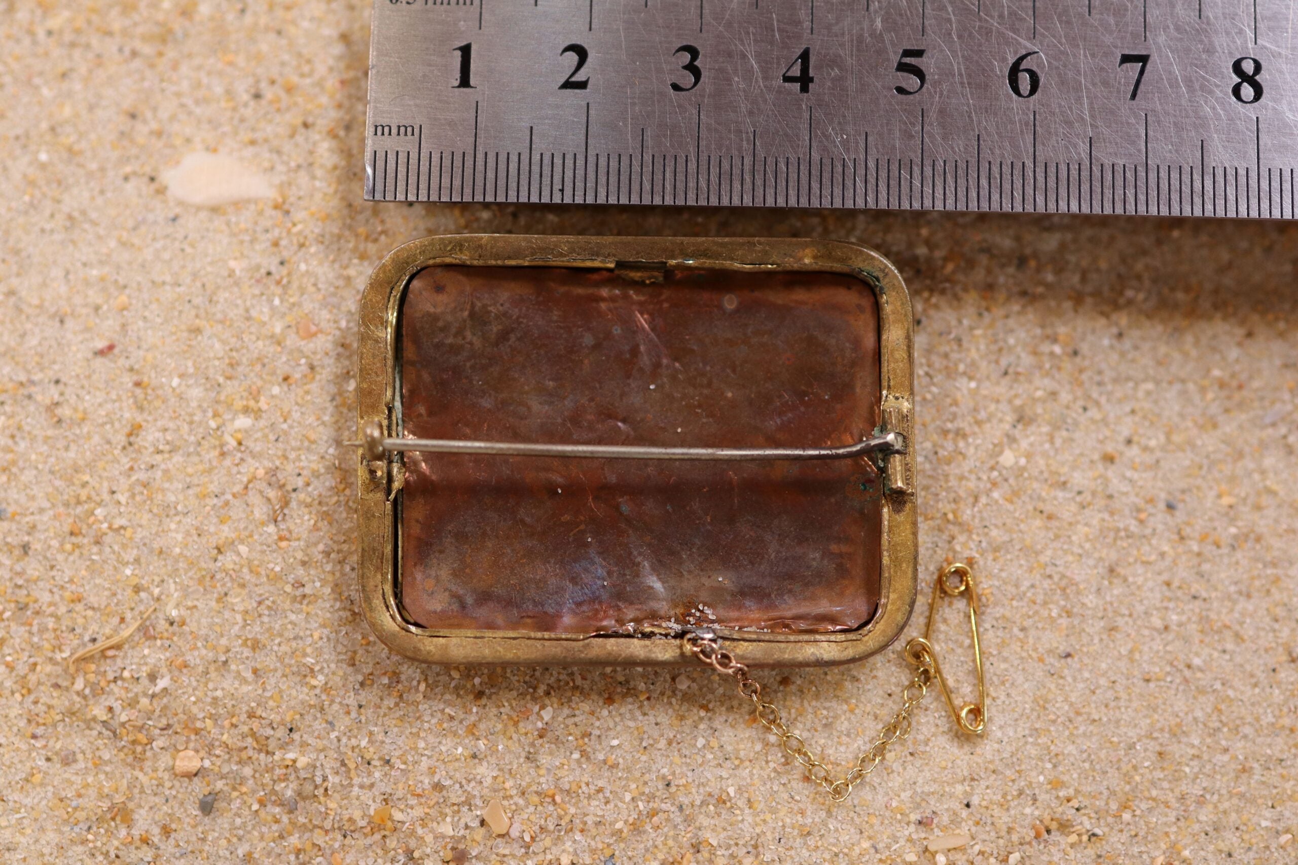Hand Painted Miniature in Gold Plated Brooch c.1880