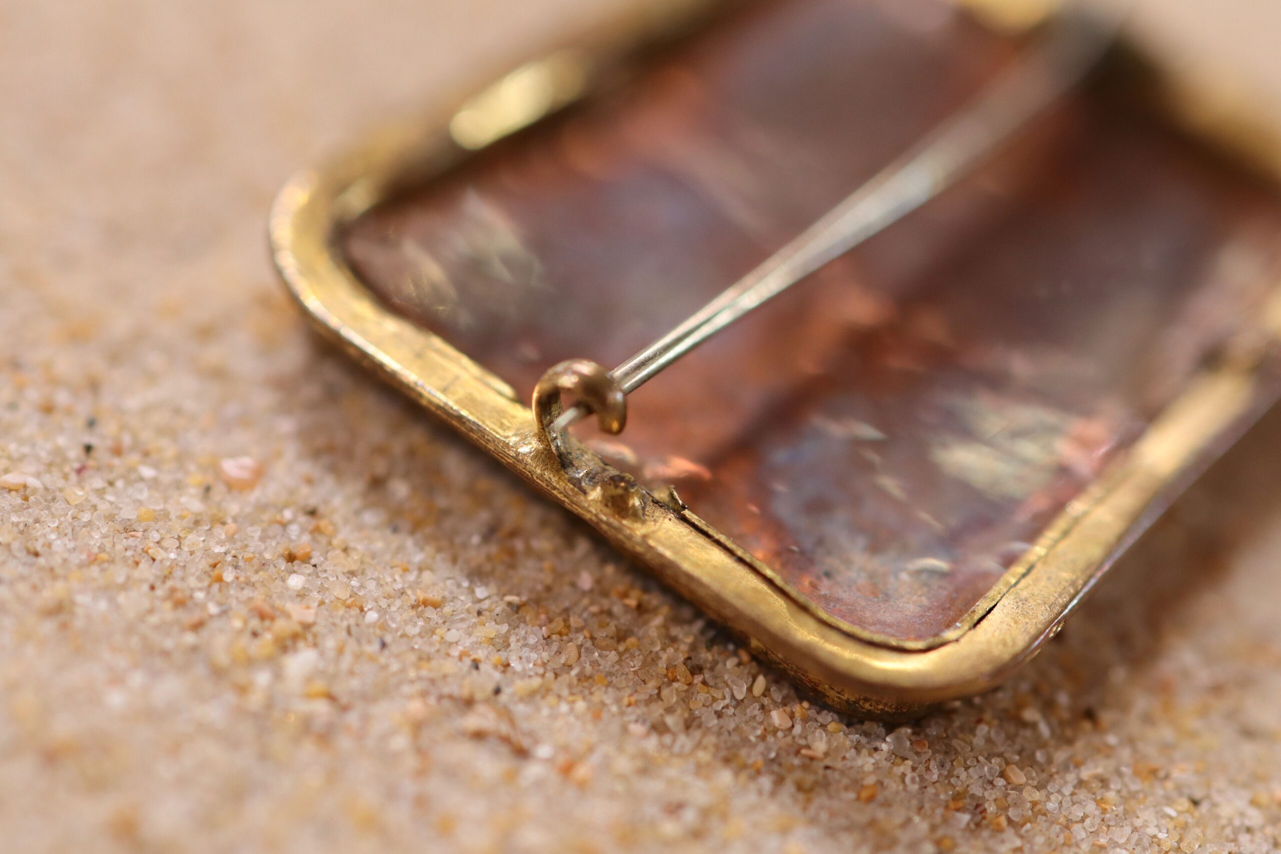 Hand Painted Miniature in Gold Plated Brooch c.1880
