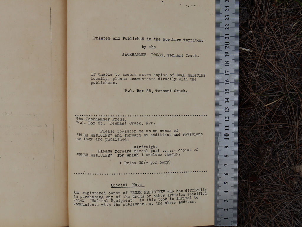 Bush Medicine by Victor H. Webster 1948