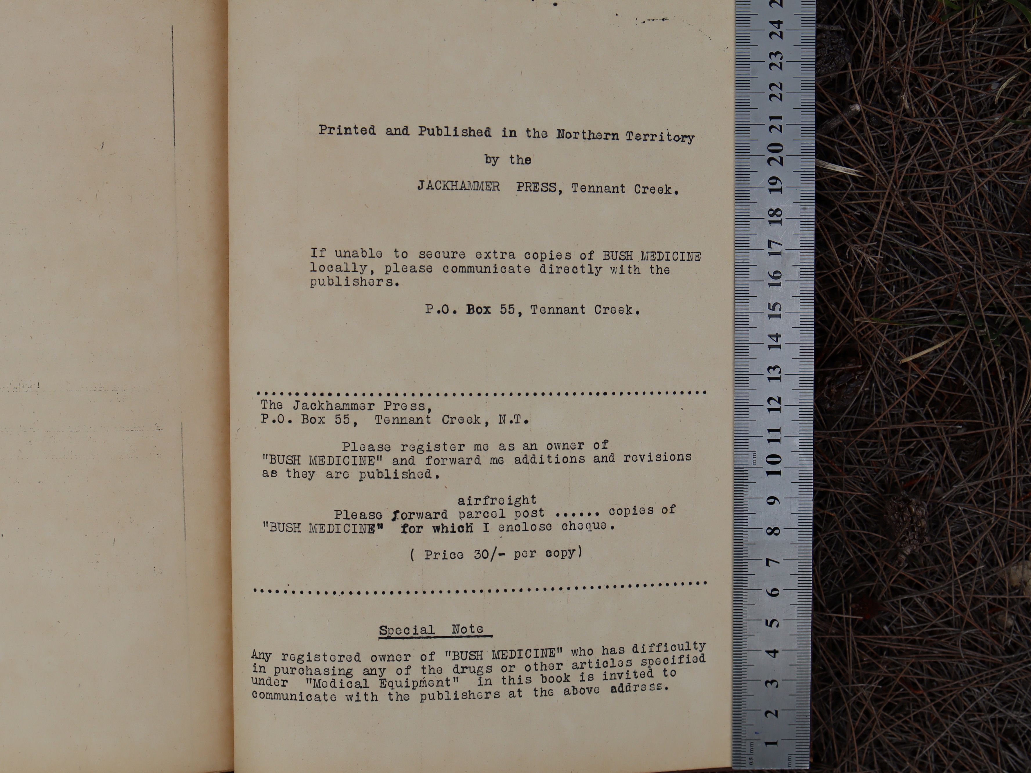 Bush Medicine by Victor H. Webster 1948