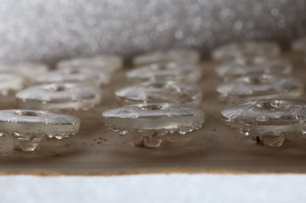 Full Card of 24 Crystal Buttons Made in Czechoslovakia