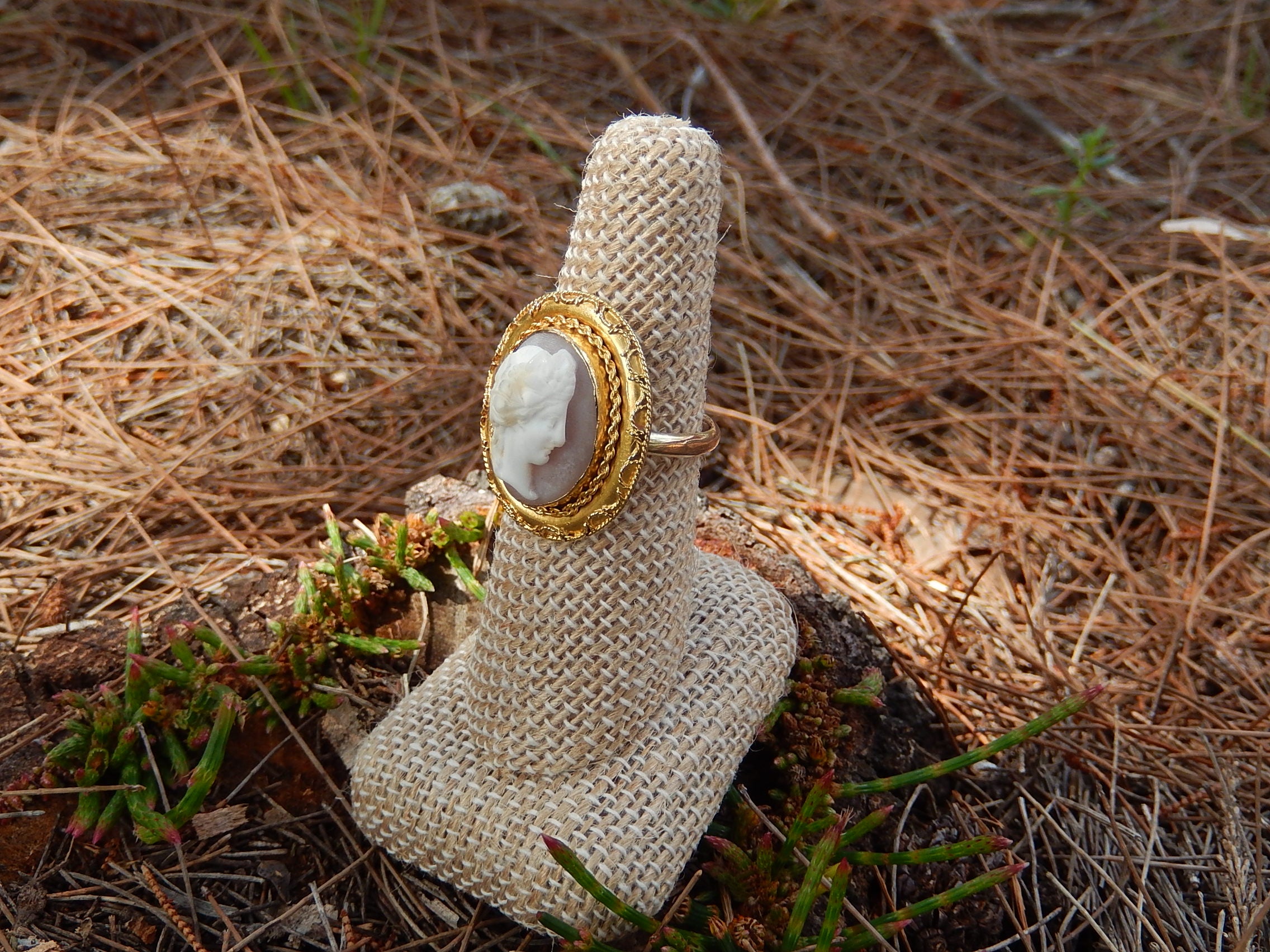 9ct Yellow and Rose Gold Shell Cameo Ring