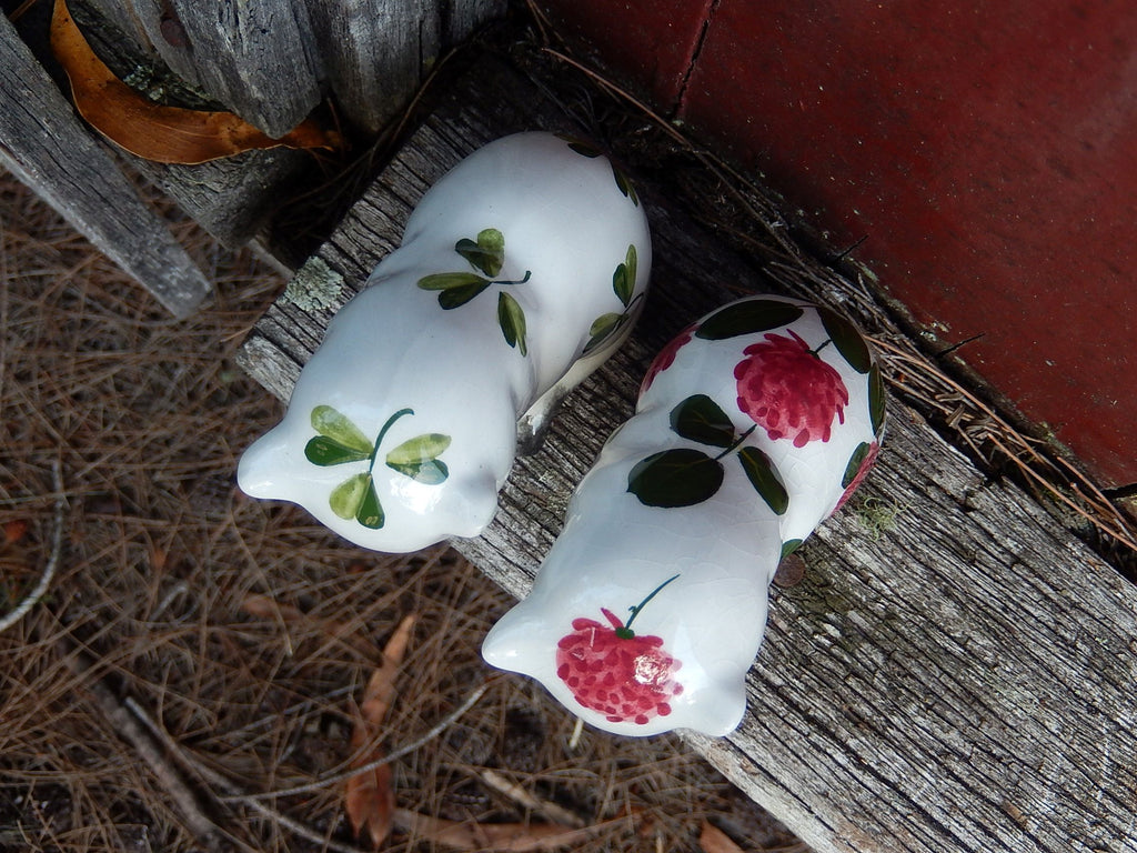 Pair of Plichta Cat Figurines