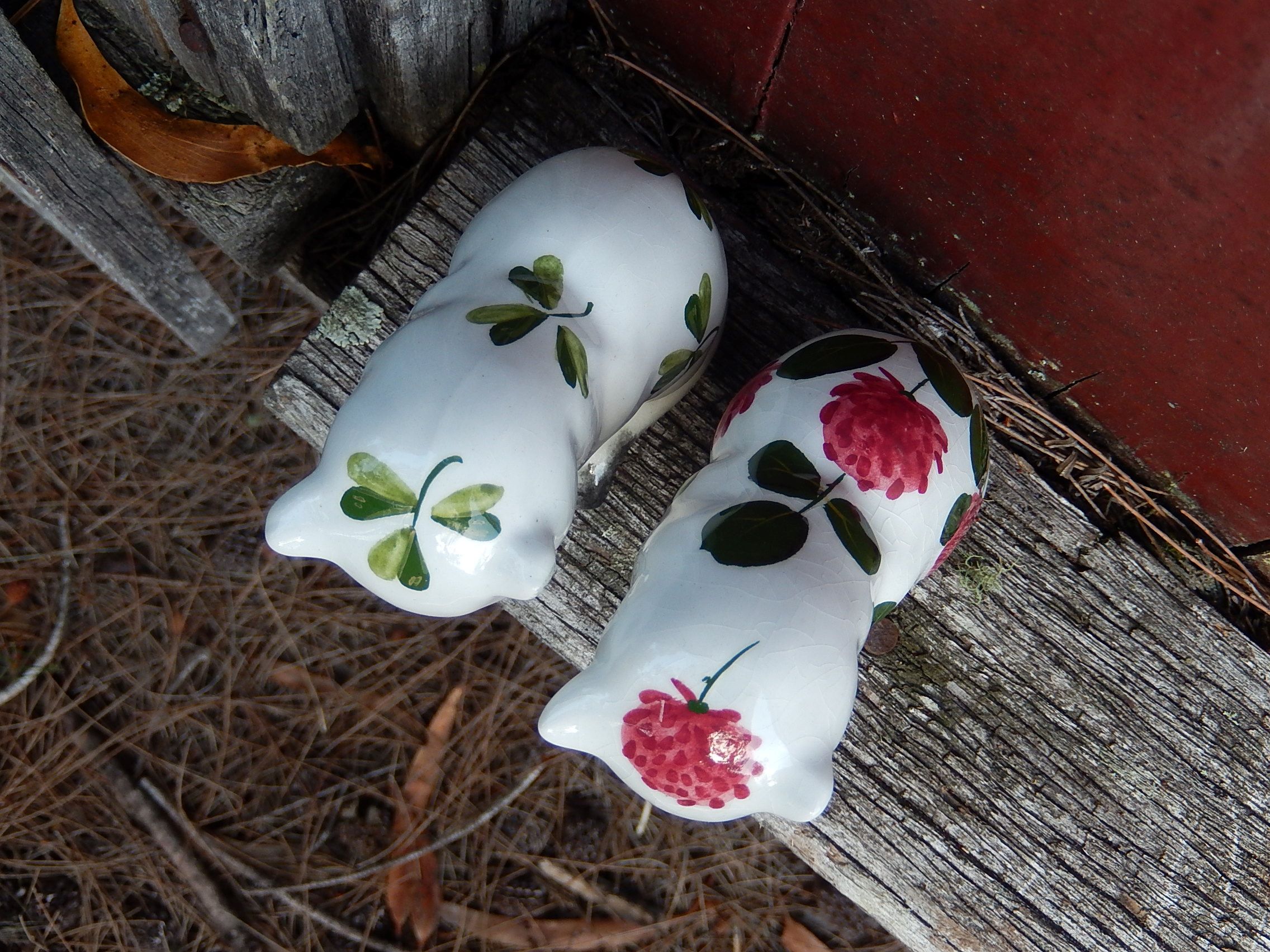 Pair of Plichta Cat Figurines