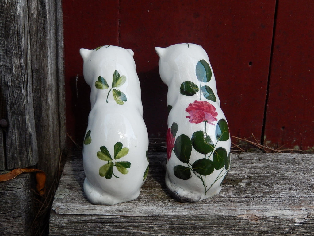 Pair of Plichta Cat Figurines