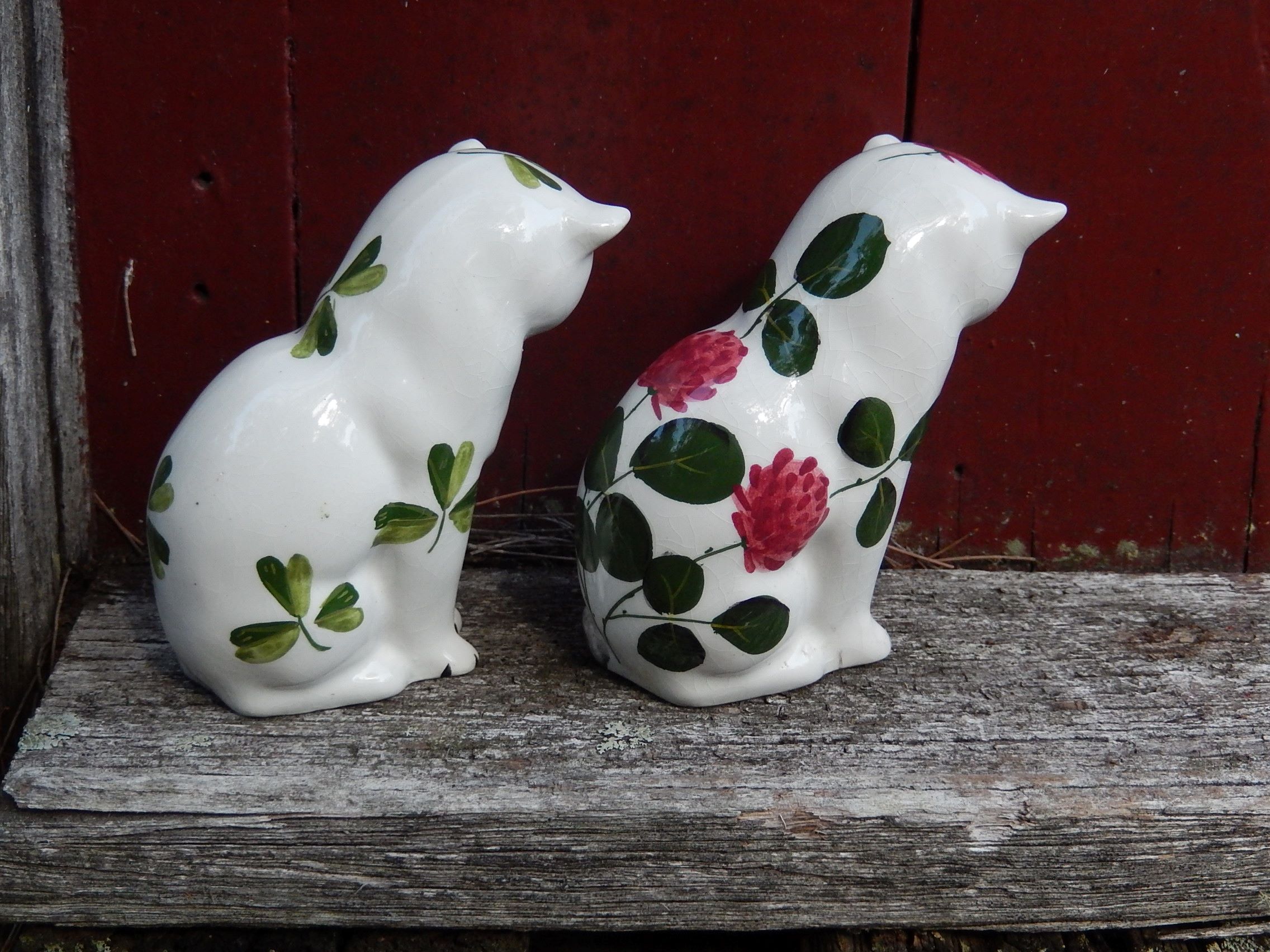 Pair of Plichta Cat Figurines