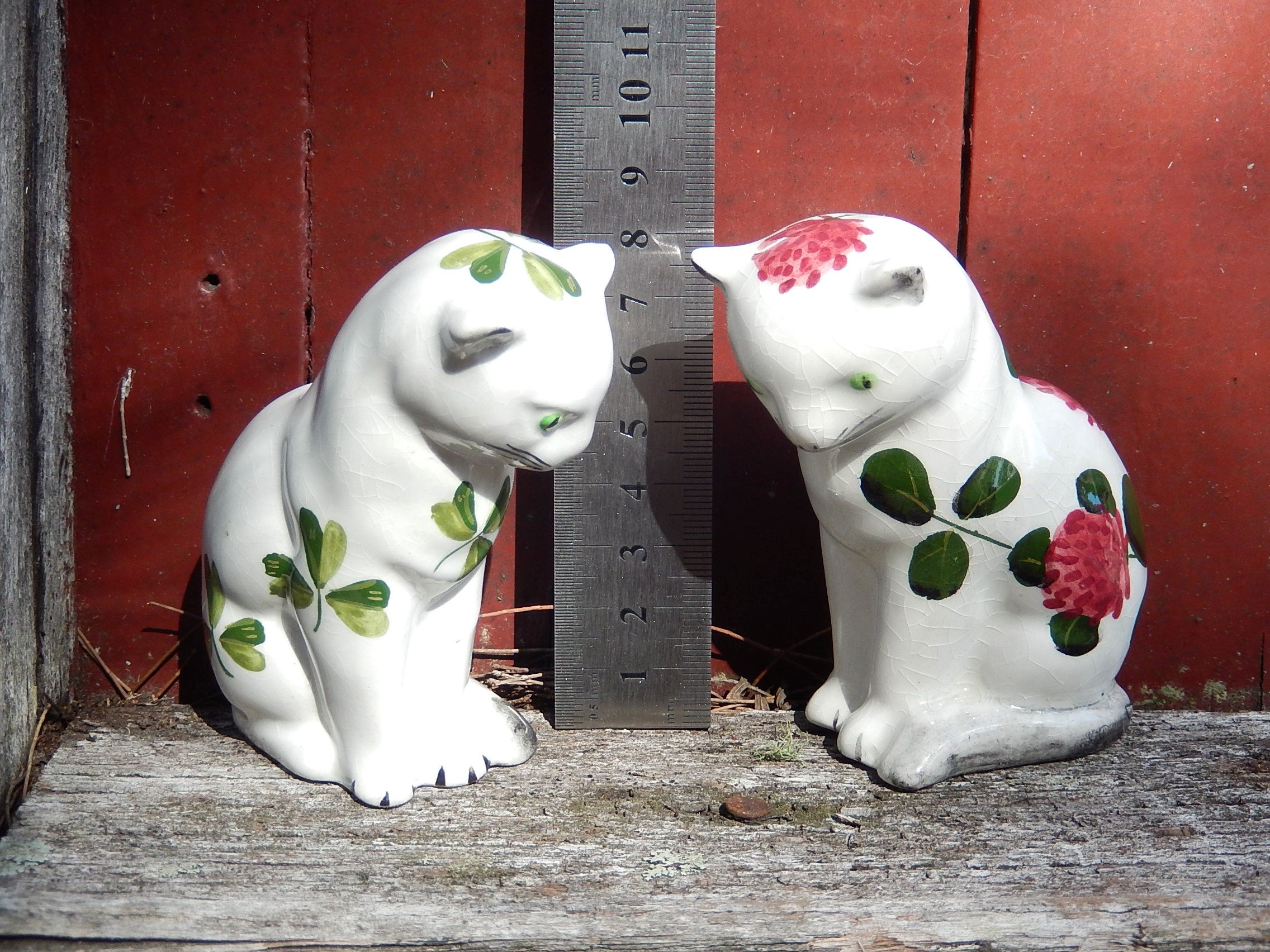 Pair of Plichta Cat Figurines