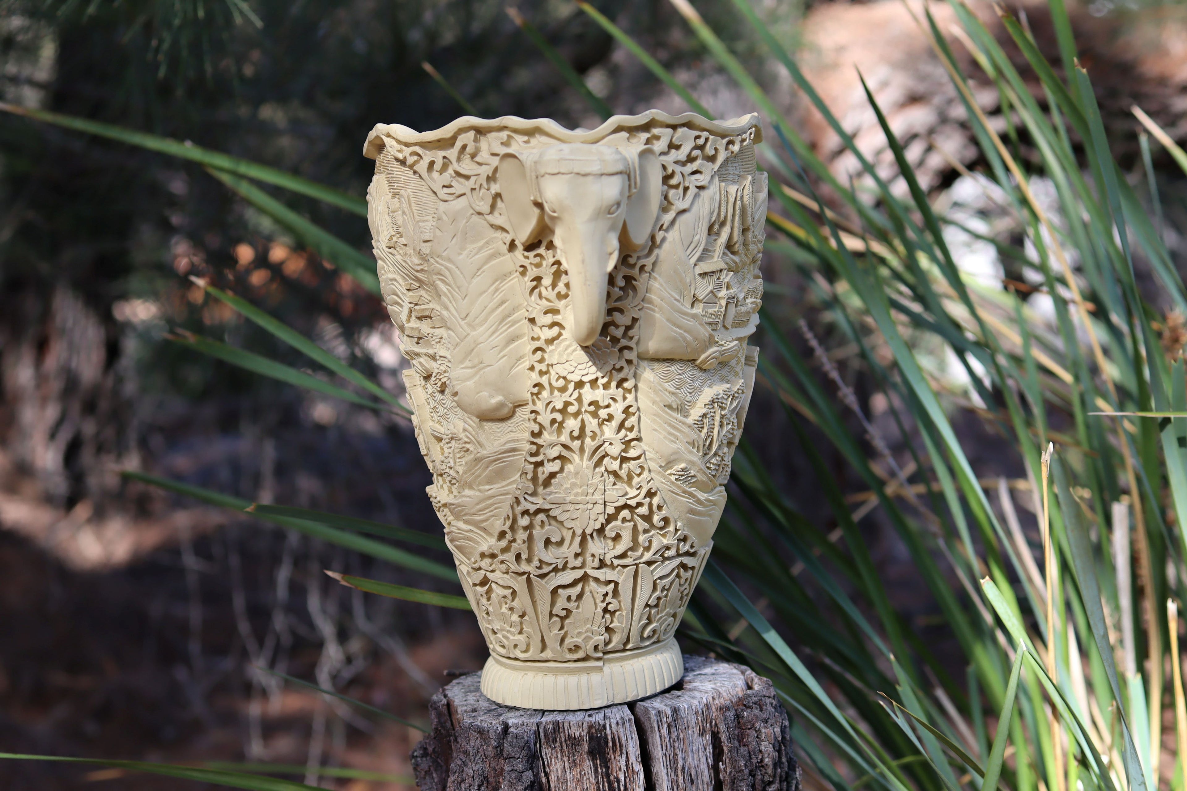 *SOLD* Oriental Press Moulded and Hand Finished Vase