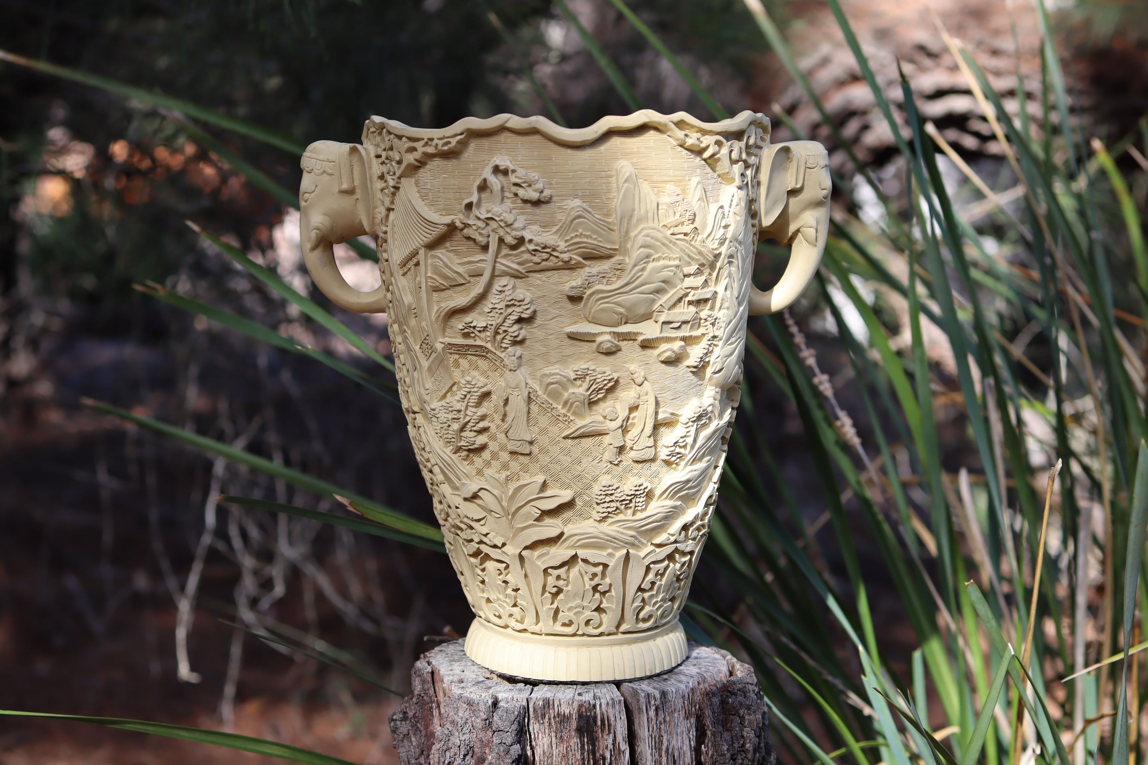 *SOLD* Oriental Press Moulded and Hand Finished Vase