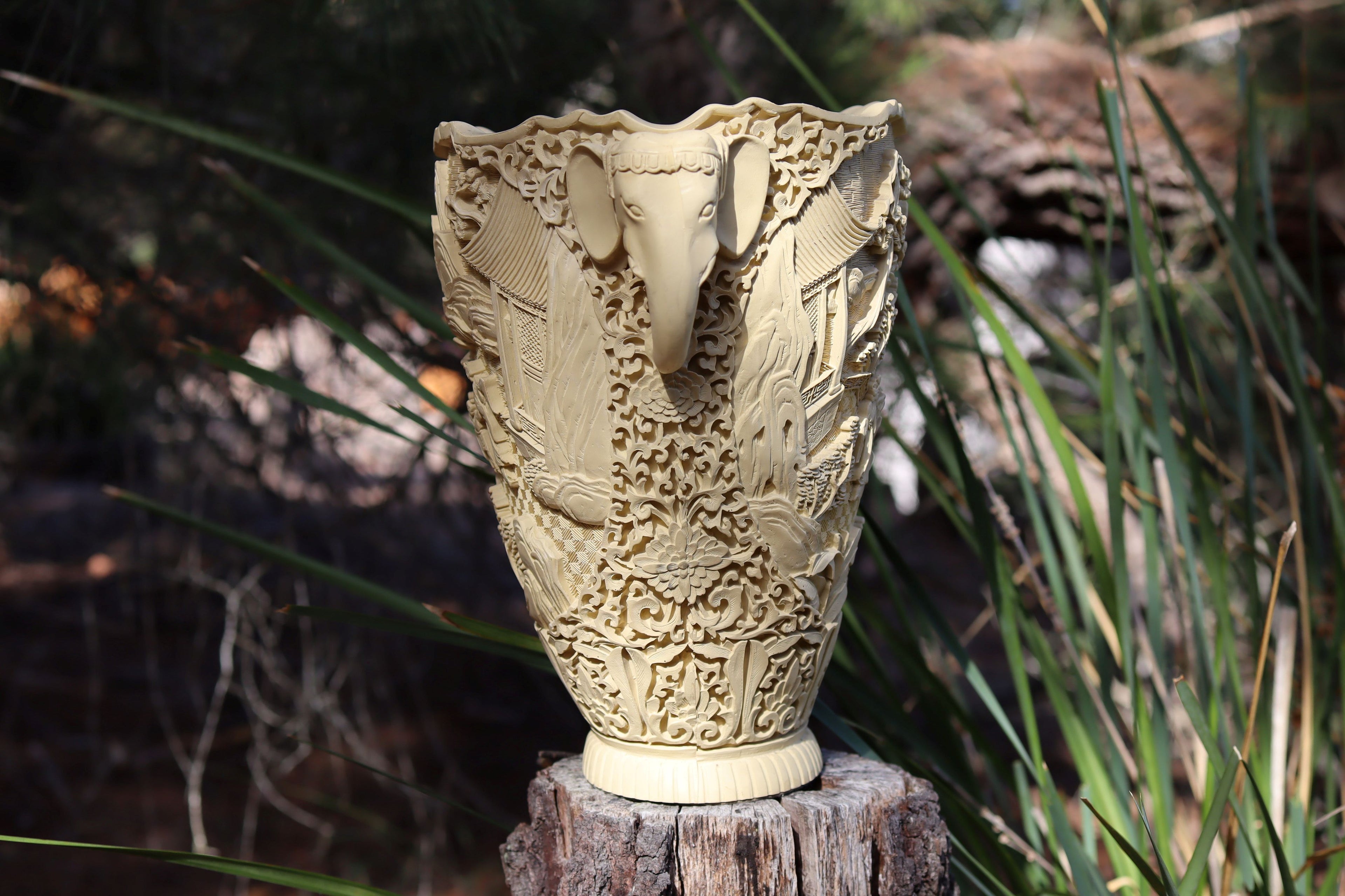 *SOLD* Oriental Press Moulded and Hand Finished Vase