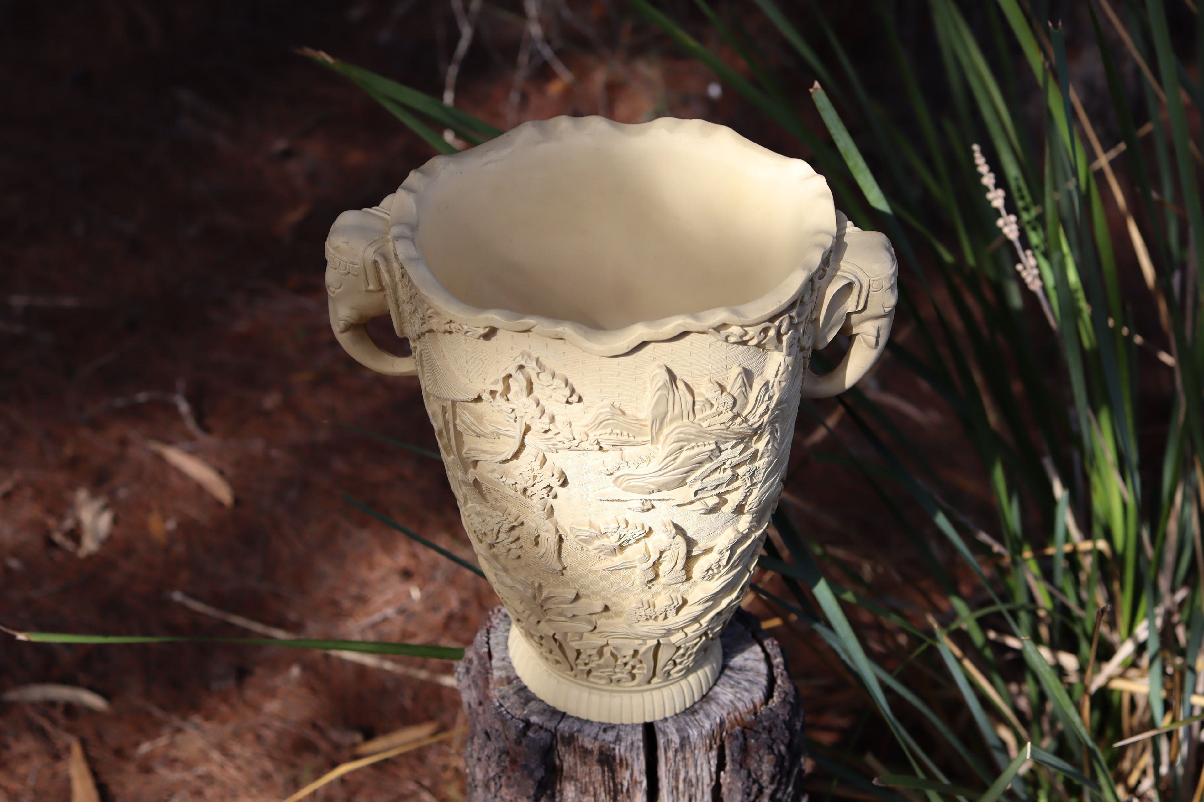 *SOLD* Oriental Press Moulded and Hand Finished Vase