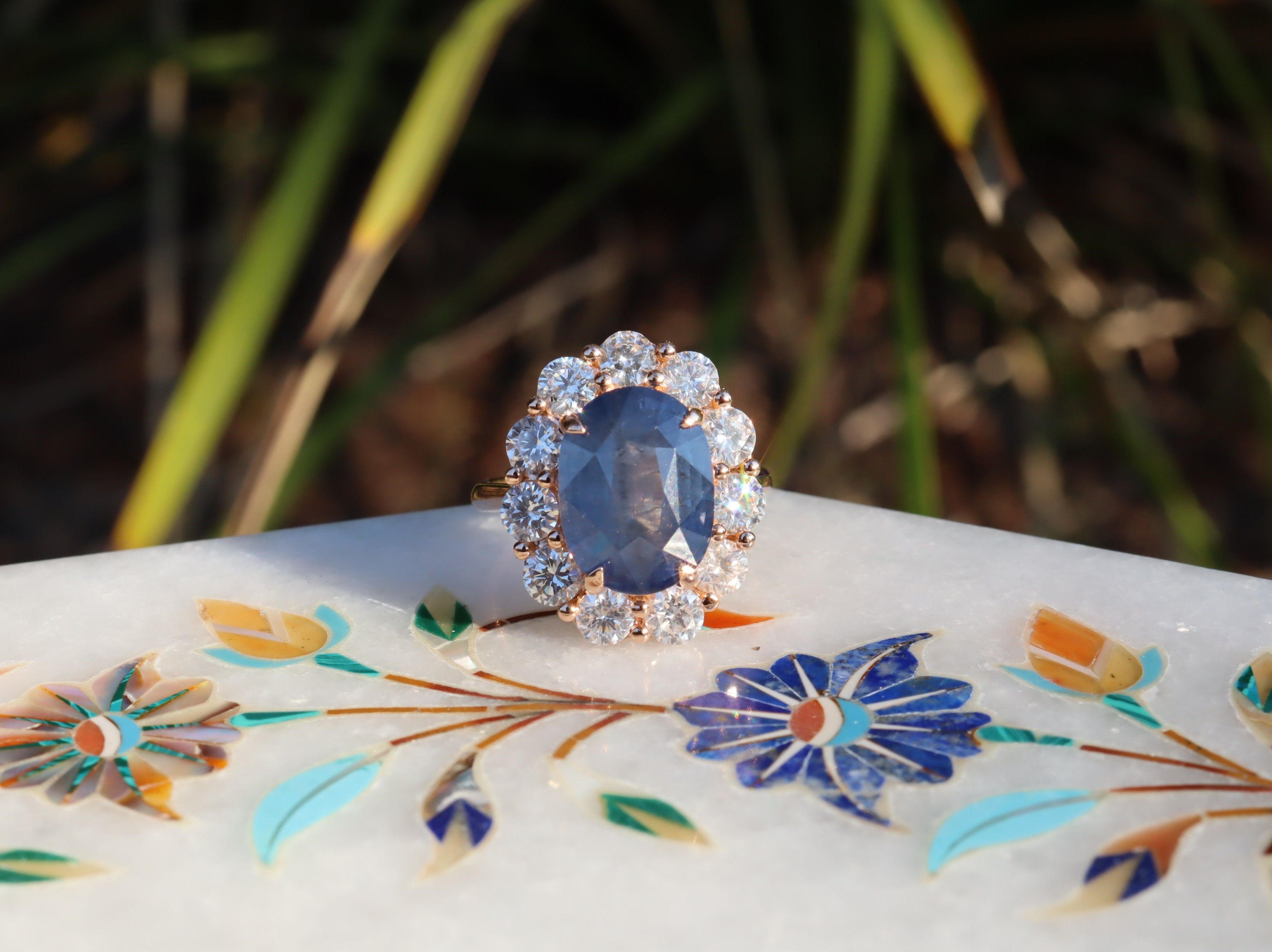 Ceylon Sapphire in 18ct Rose Gold