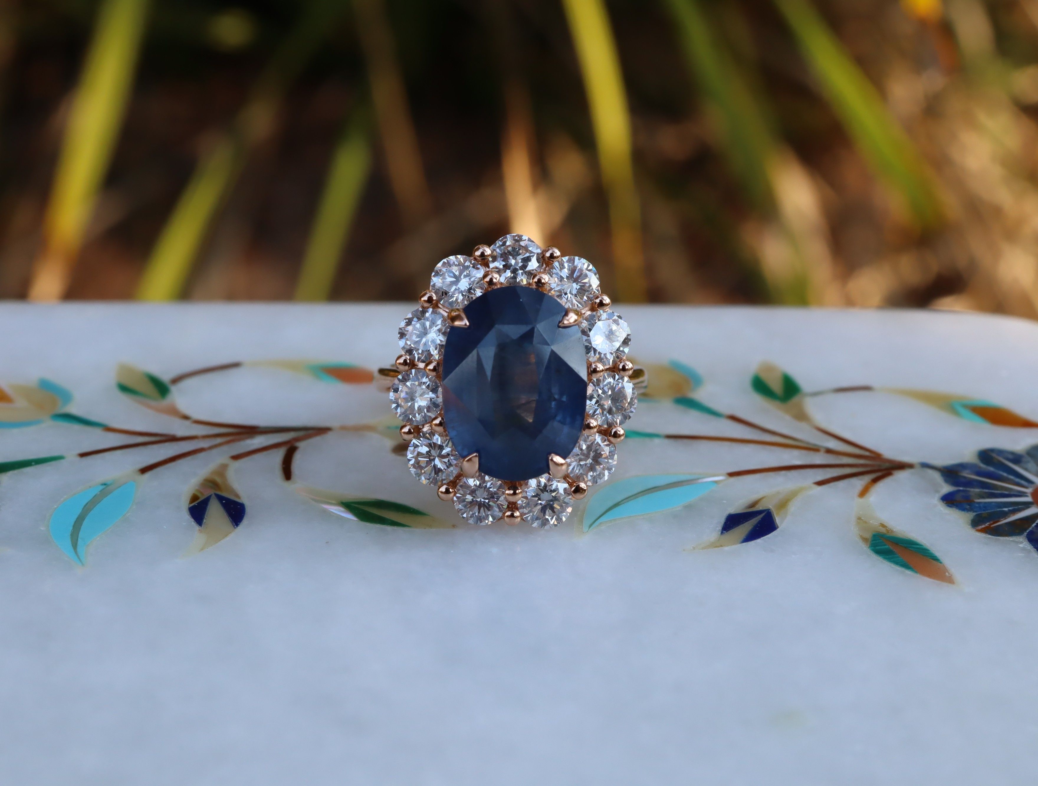 Ceylon Sapphire in 18ct Rose Gold