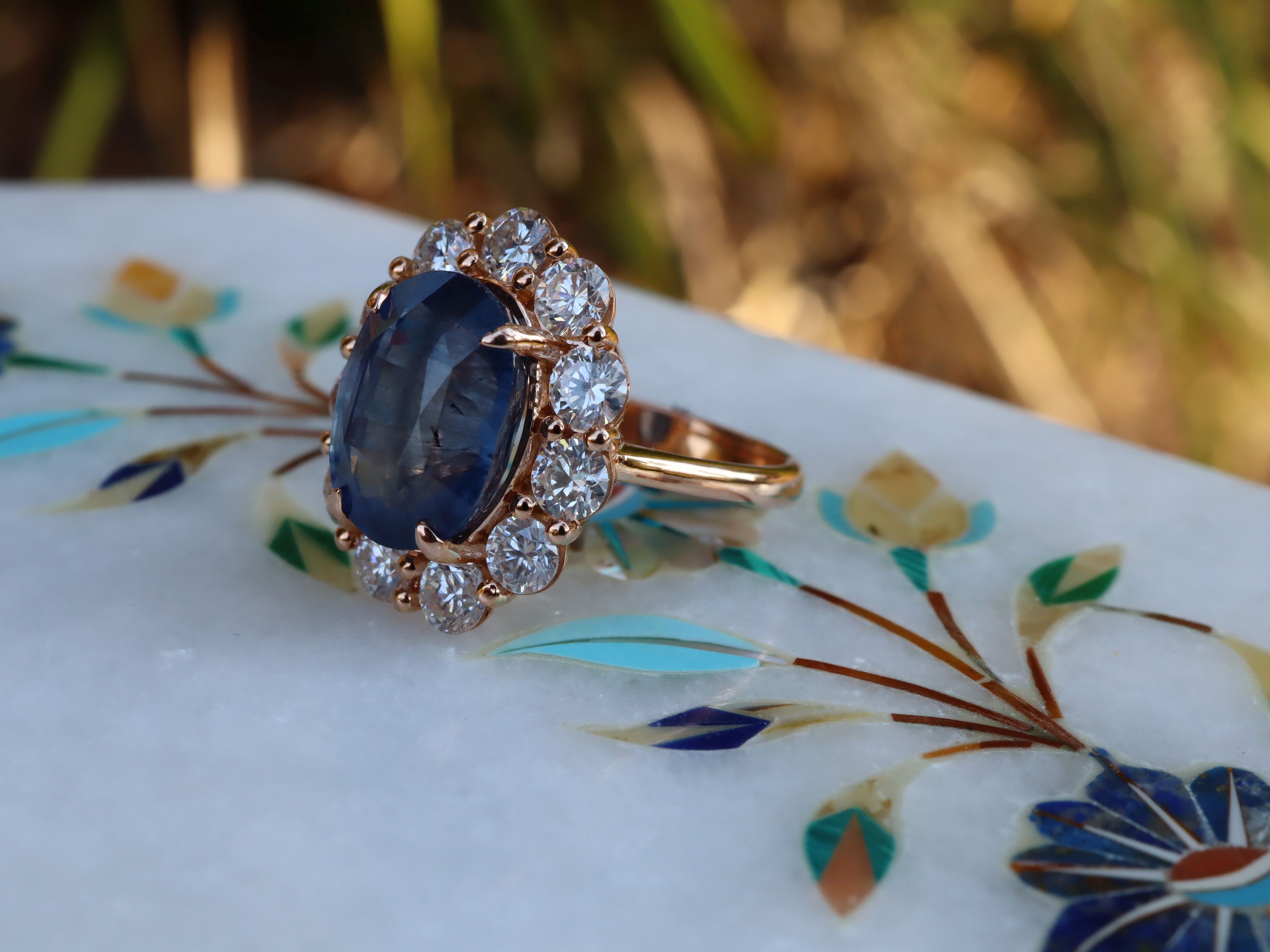 Ceylon Sapphire in 18ct Rose Gold