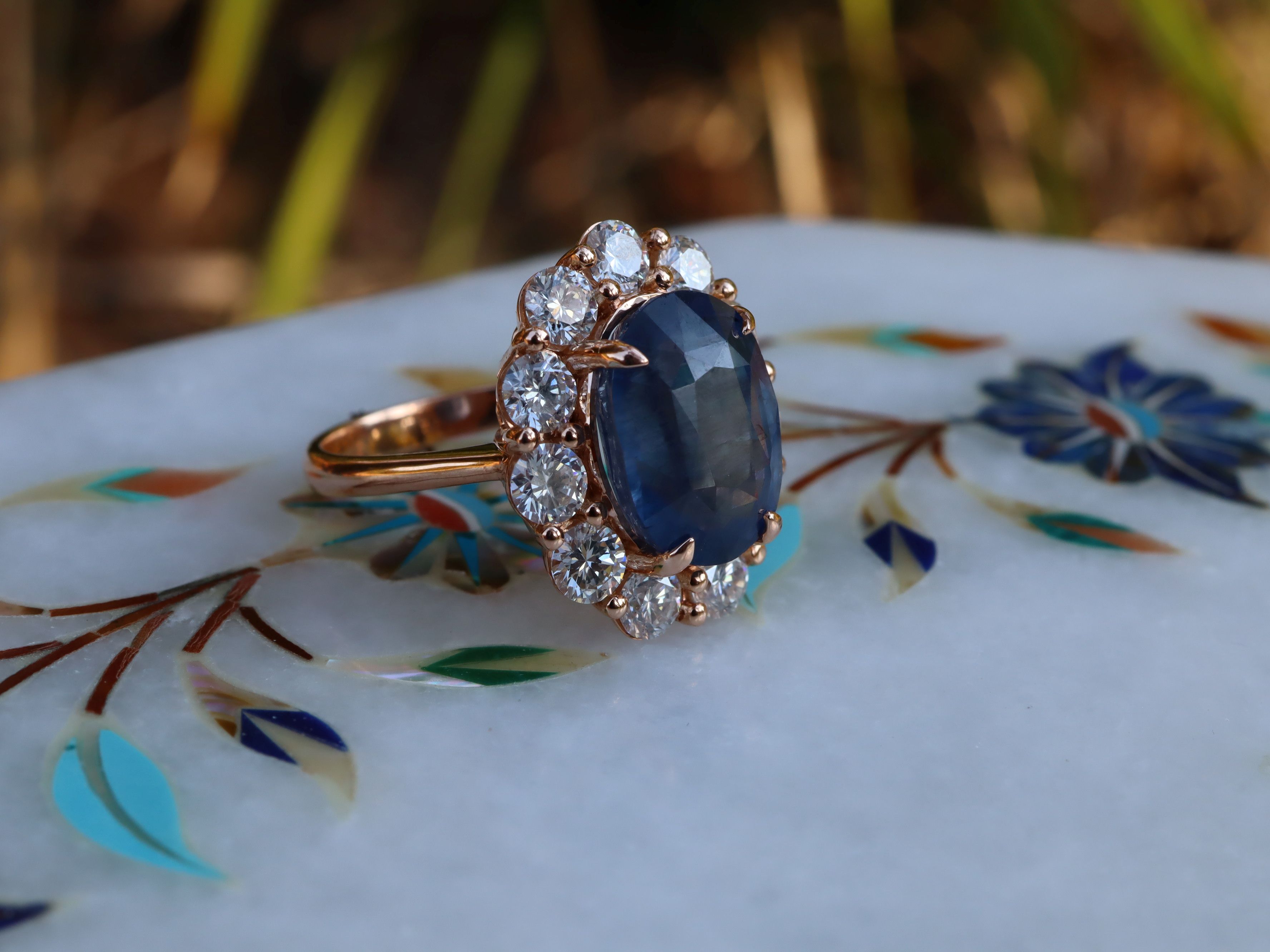 Ceylon Sapphire in 18ct Rose Gold