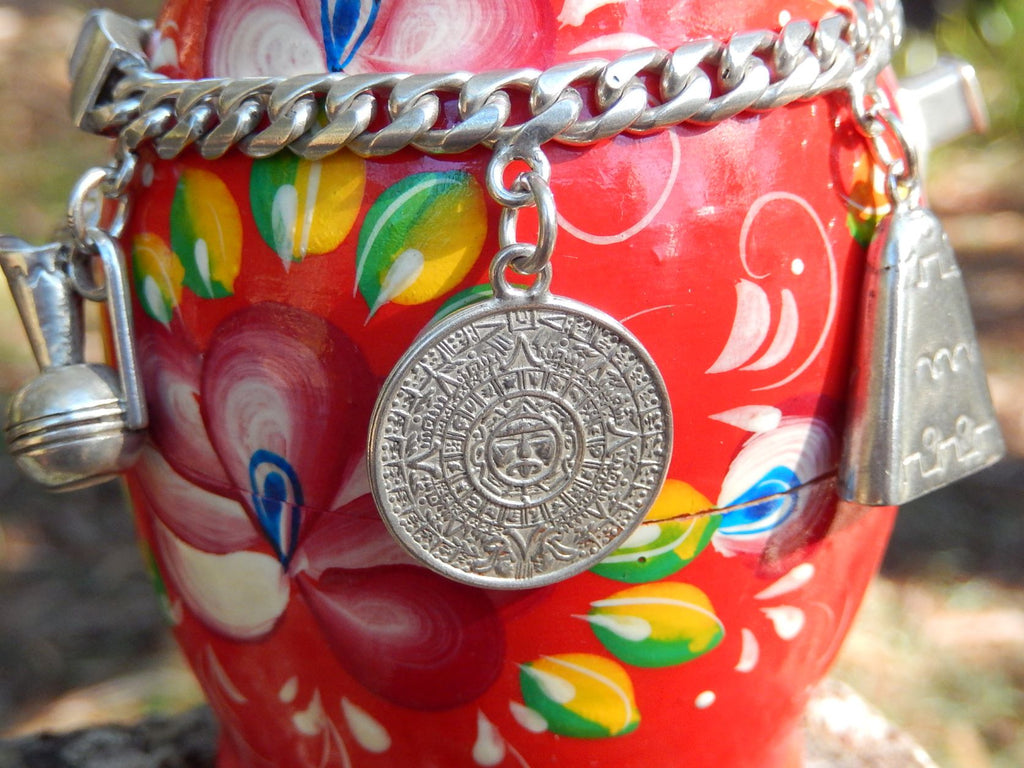 Mexican Silver Charm Bracelet